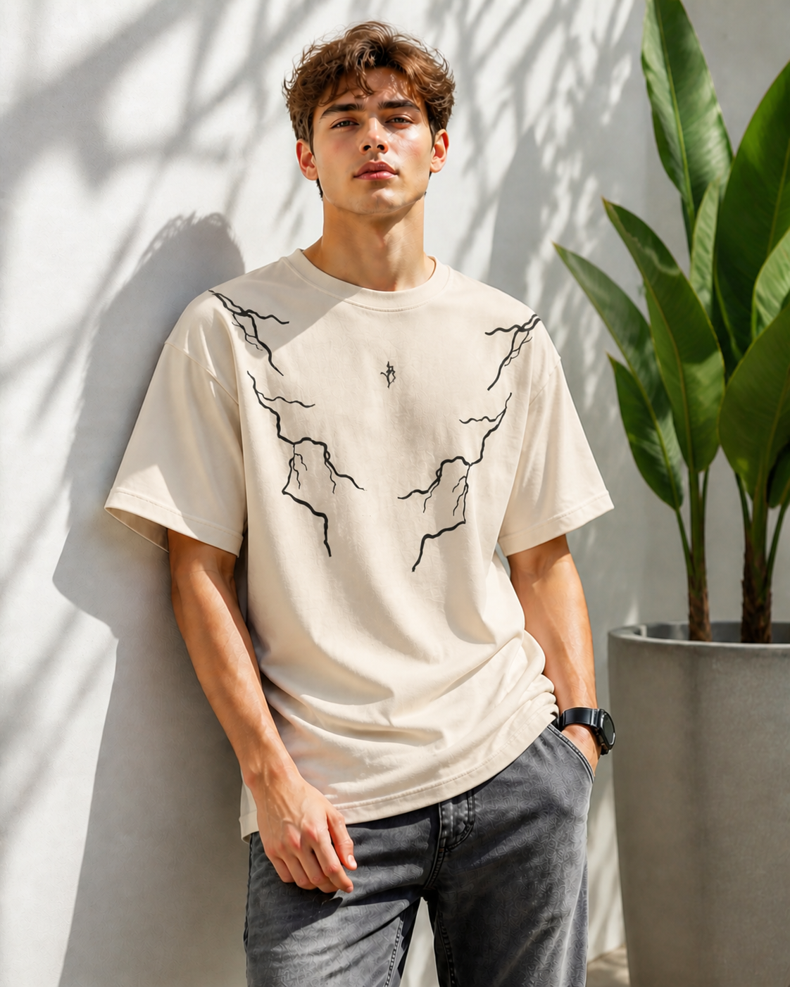 BLACKOUT THUNDER OVERSIZED TEE-SHIRT