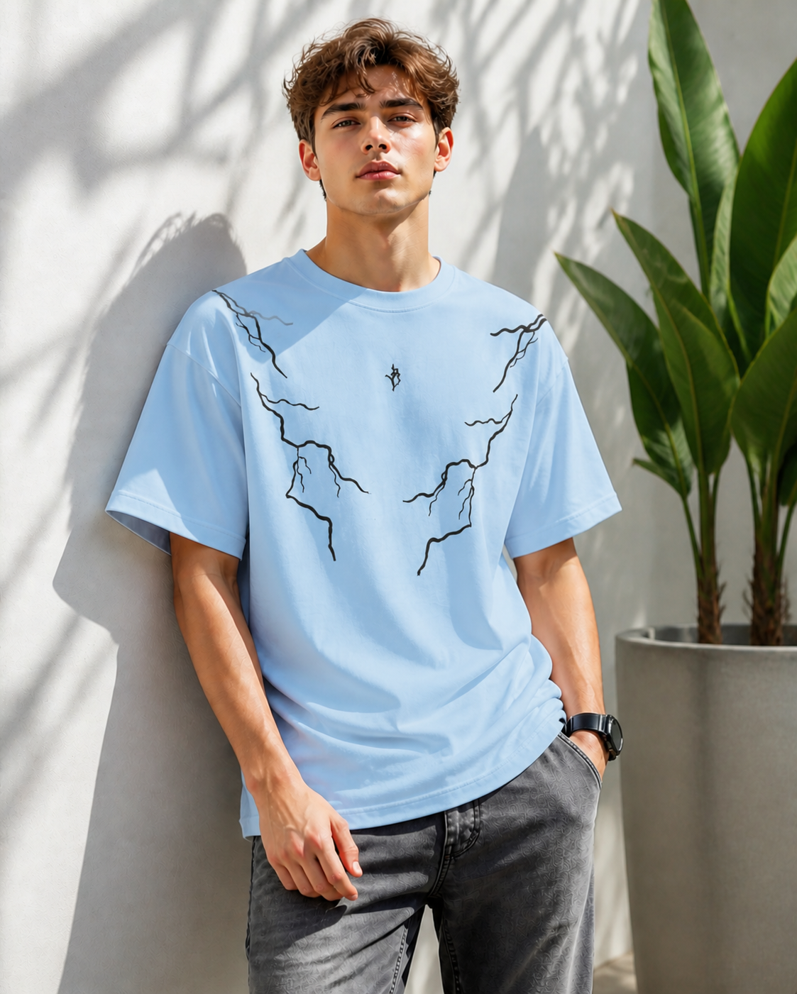 BLACKOUT THUNDER OVERSIZED TEE-SHIRT