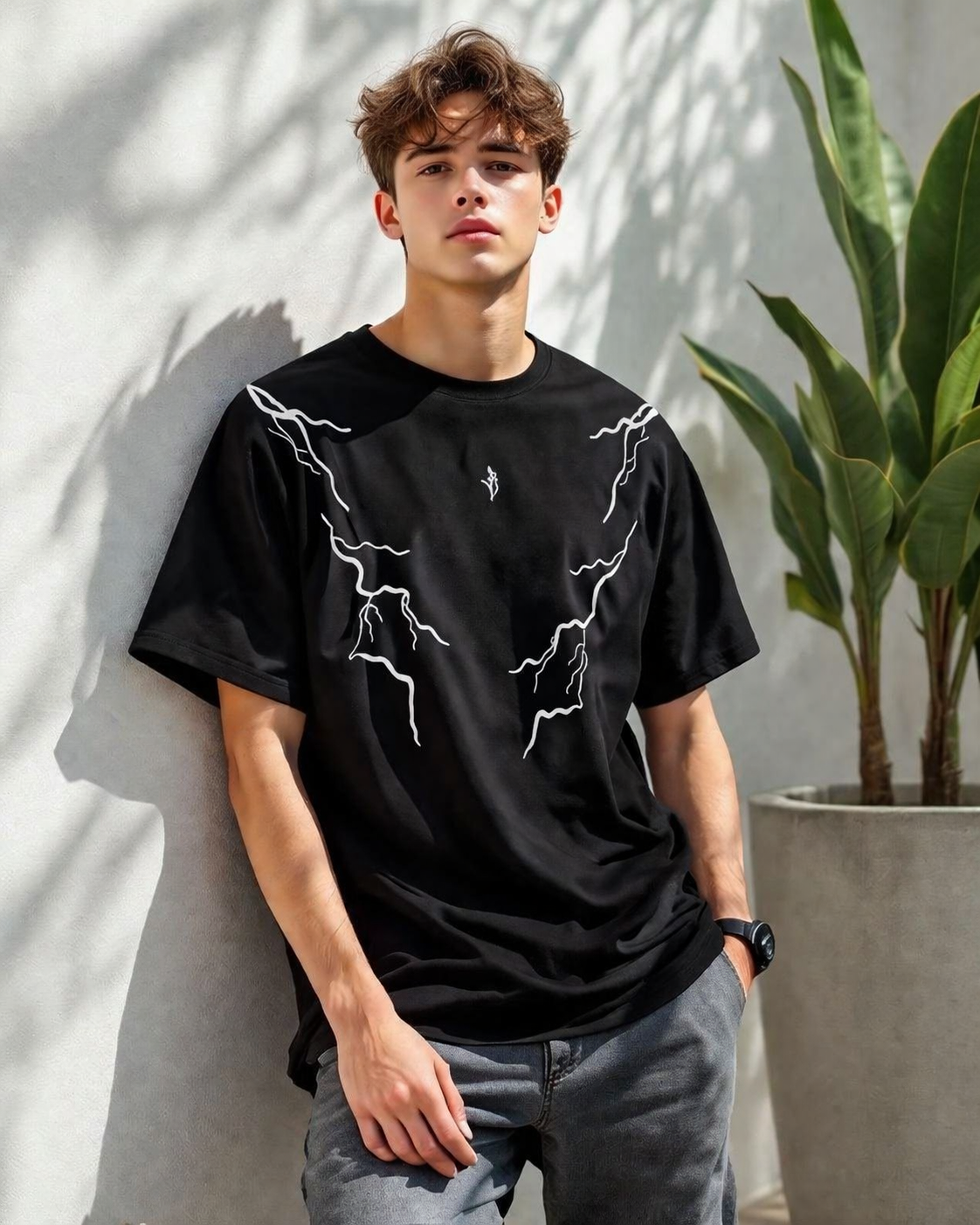 BLACKOUT THUNDER OVERSIZED TEE-SHIRT