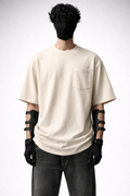 OVER-SIZED BASIC TEE WITH FRONT POCKET STYLE