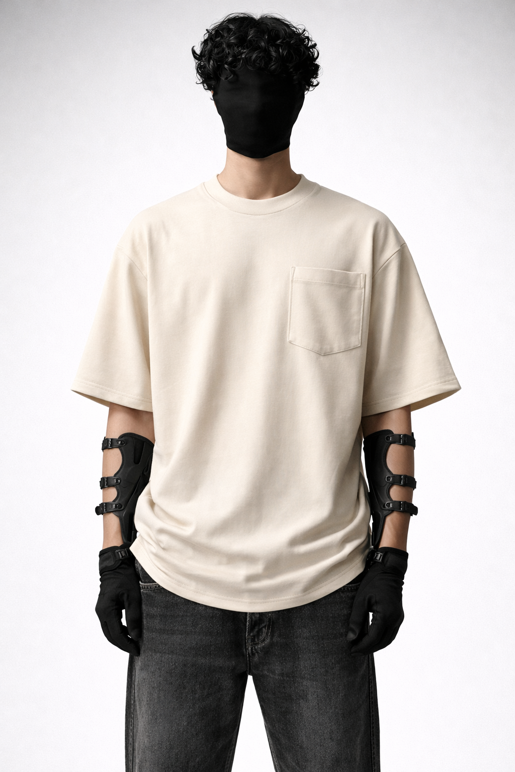 OVER-SIZED BASIC TEE WITH FRONT POCKET STYLE
