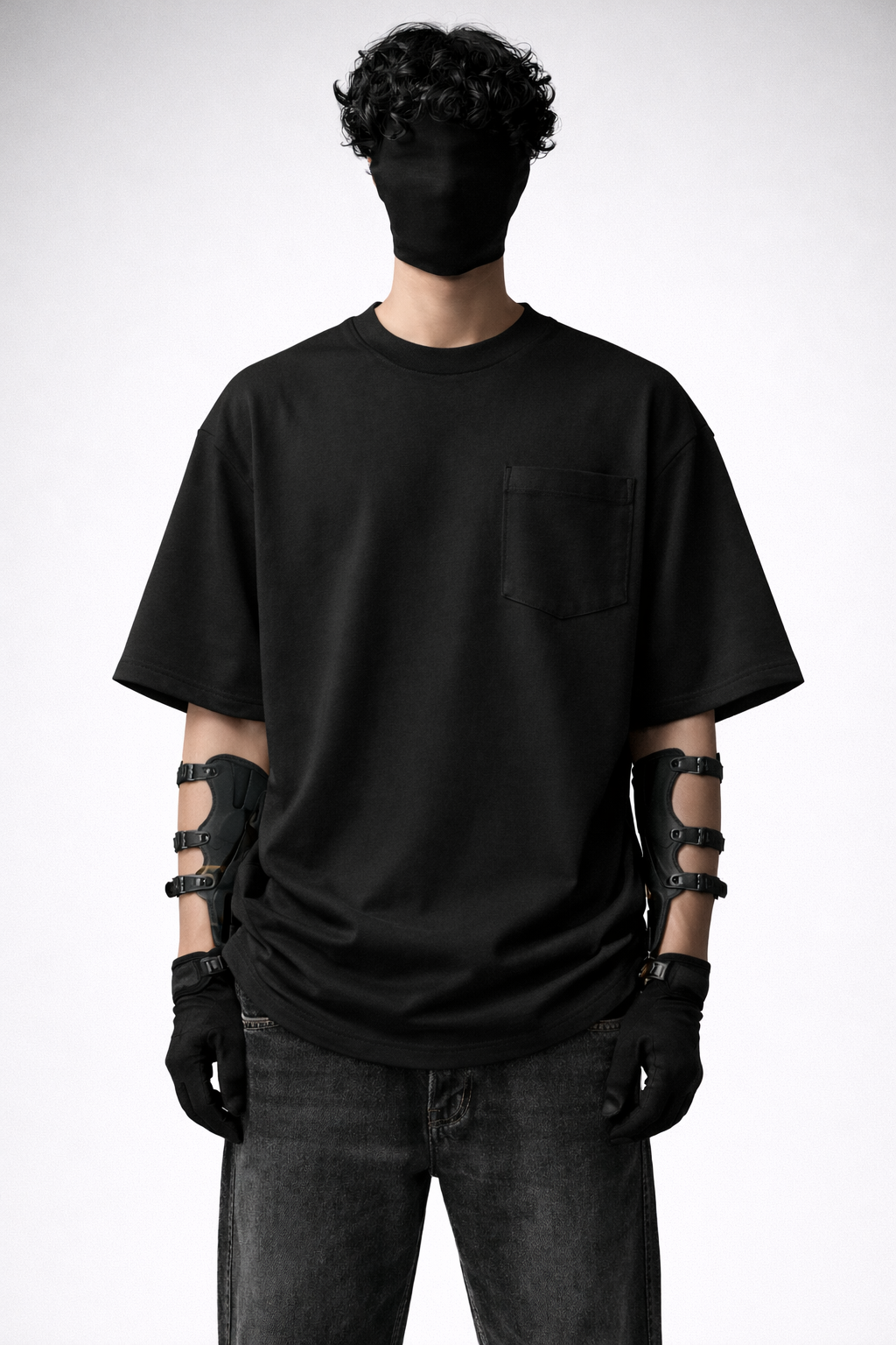 OVER-SIZED BASIC TEE WITH FRONT POCKET STYLE