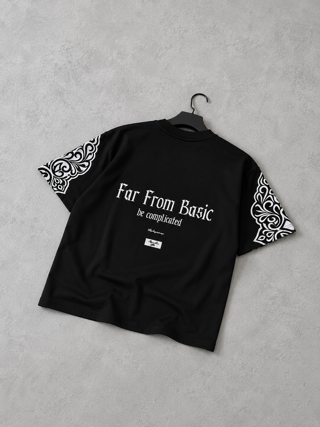 FAR FROM BASIC OVERSIZE ARM PRINTED TEE