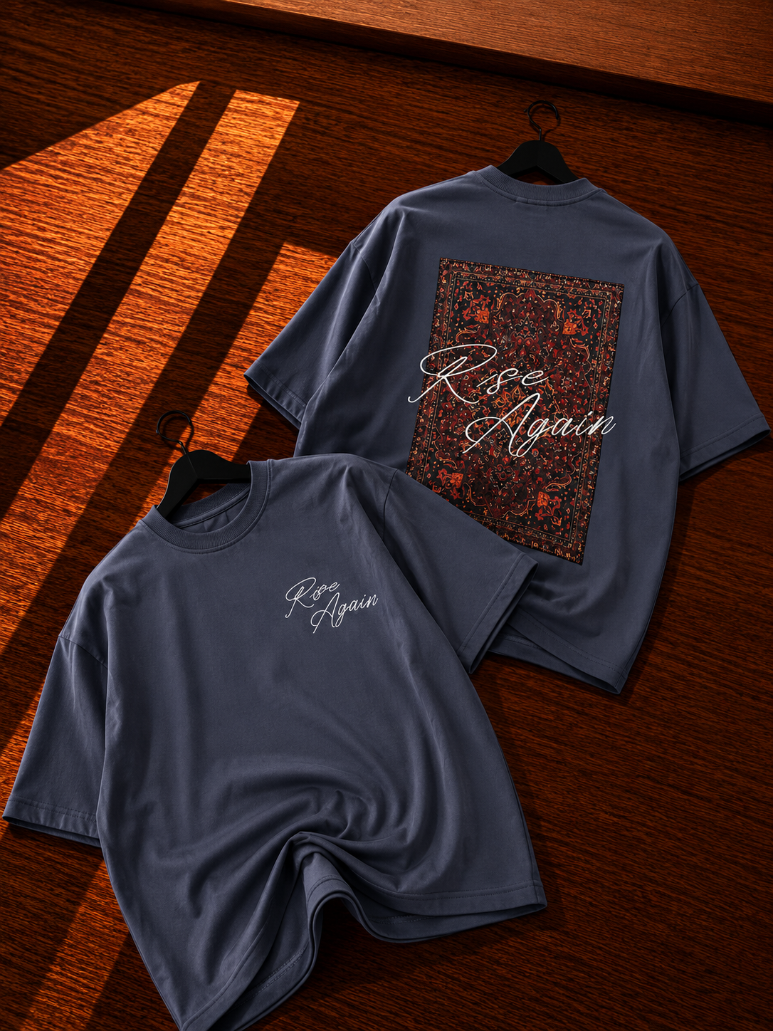 RISE-AGAIN BACK FASHION OVERSIZE TEE