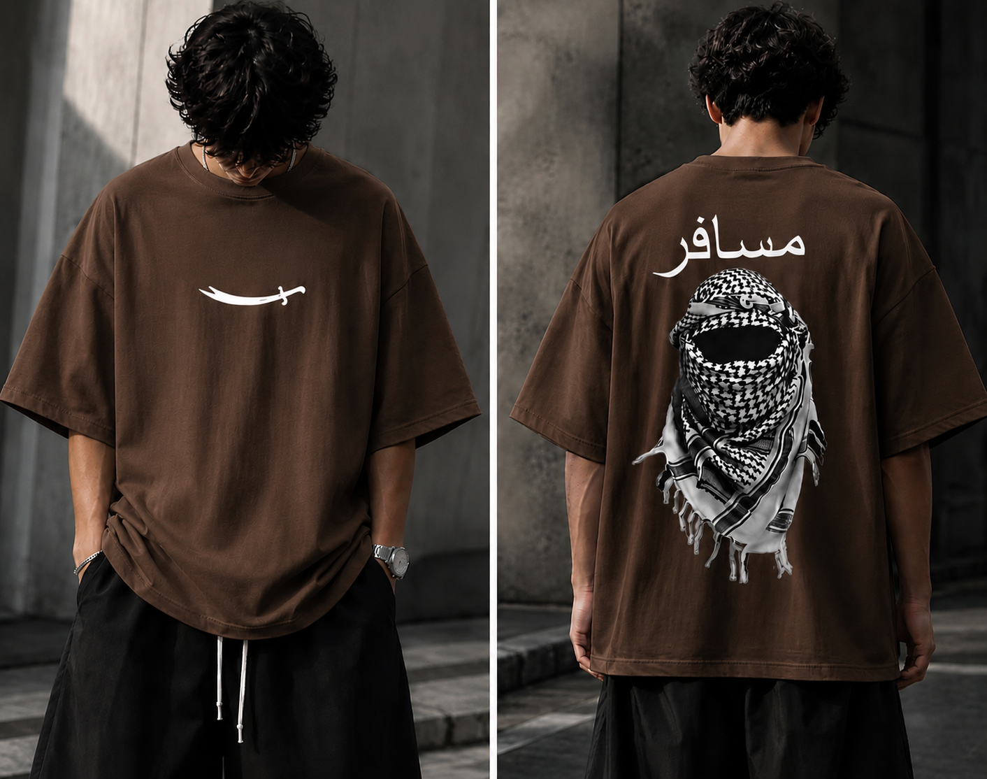 “MUSAFIR” Graphic Oversize Tees