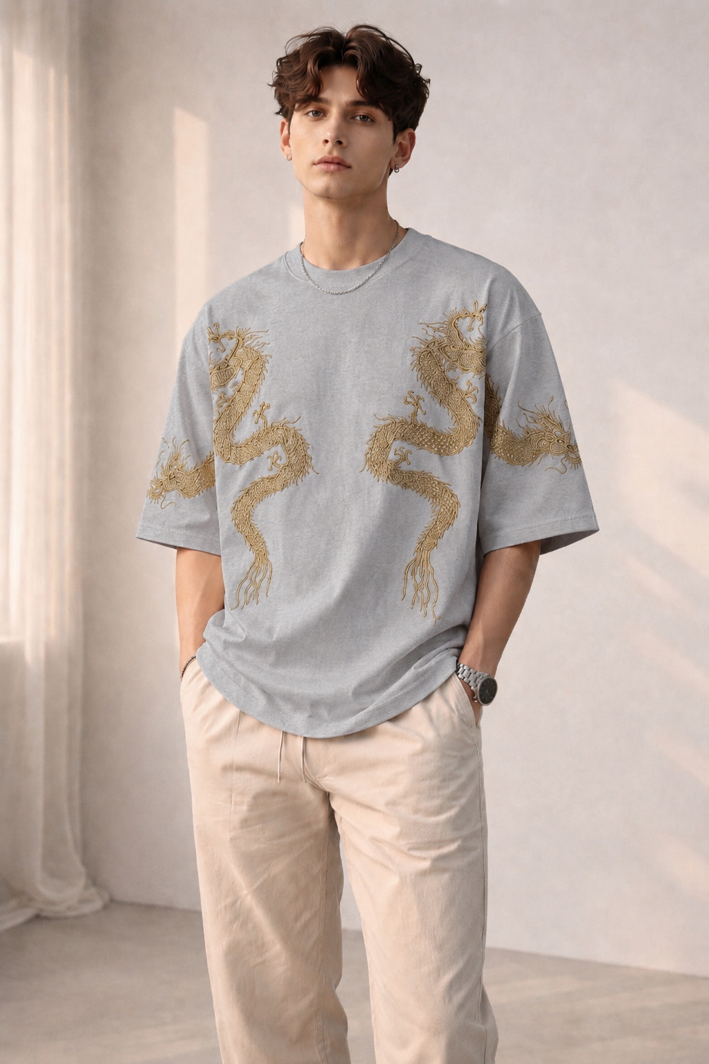 SNAKE GRAPHIC ALL OVER BAGGY FIT TEES