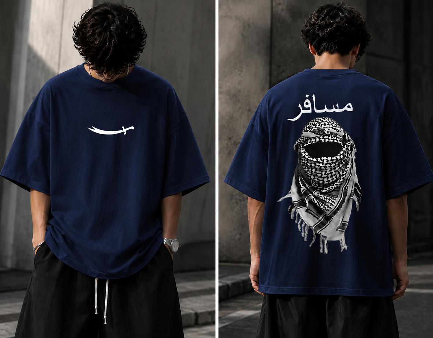 “MUSAFIR” Graphic Oversize Tees