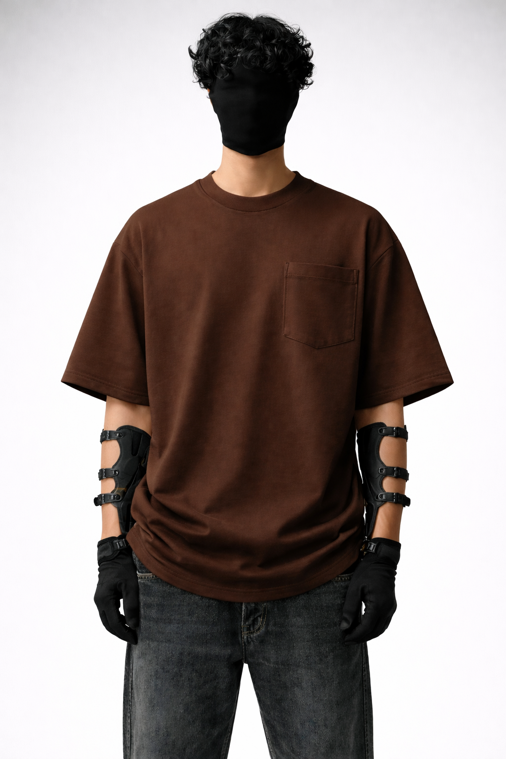 OVER-SIZED BASIC TEE WITH FRONT POCKET STYLE
