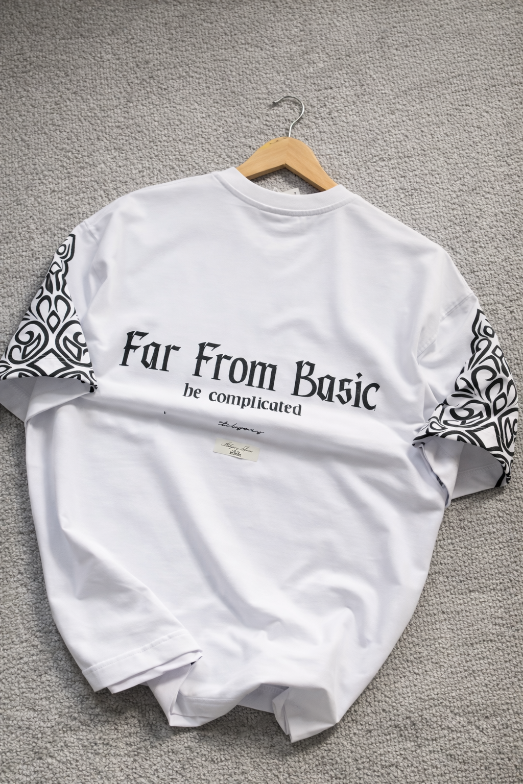 “FAR FROM BASIC “ GRAPHIC OVERSIZED TEES