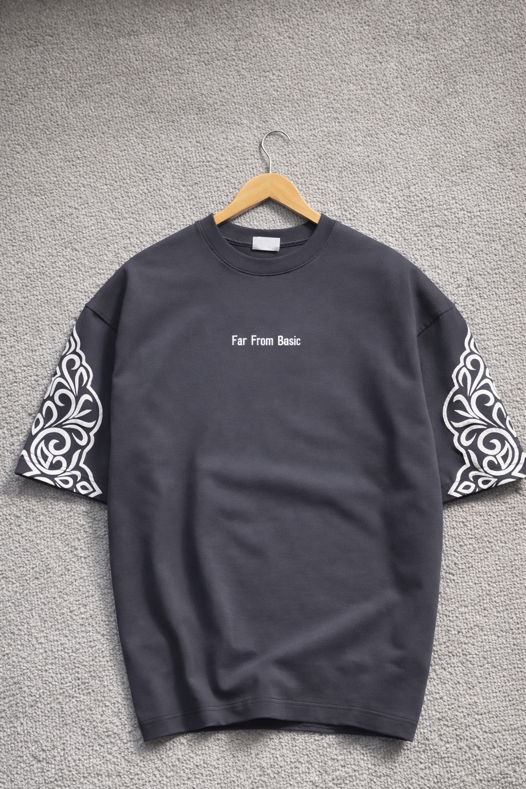 “FAR FROM BASIC “ GRAPHIC OVERSIZED TEES