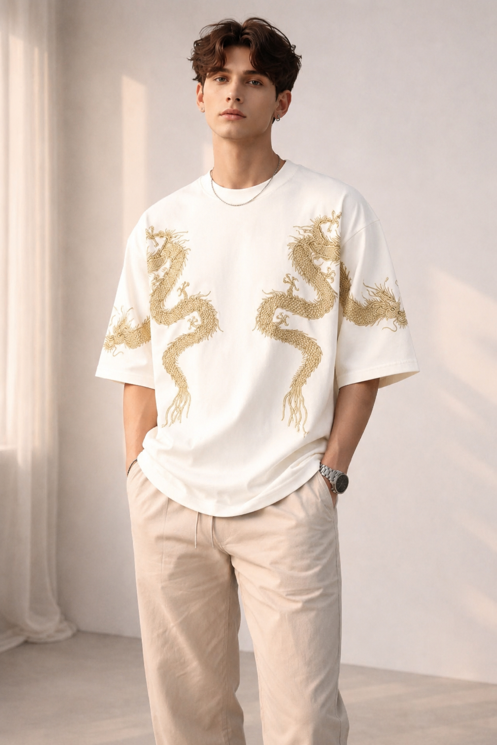 SNAKE GRAPHIC ALL OVER BAGGY FIT TEES