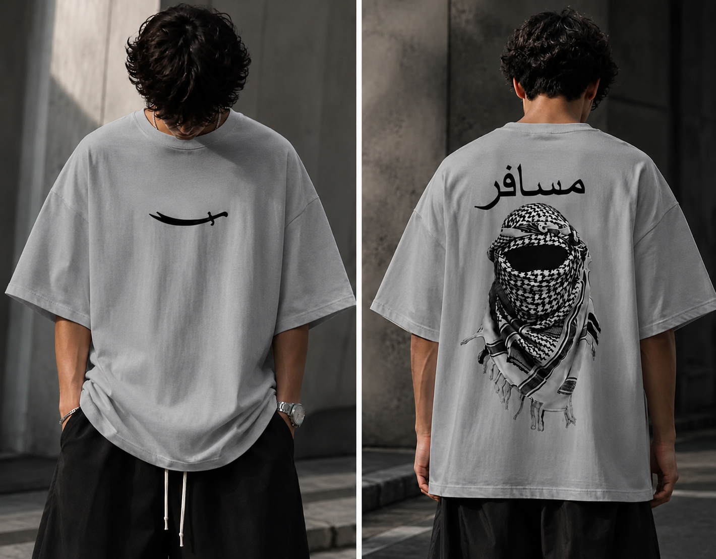 “MUSAFIR” Graphic Oversize Tees