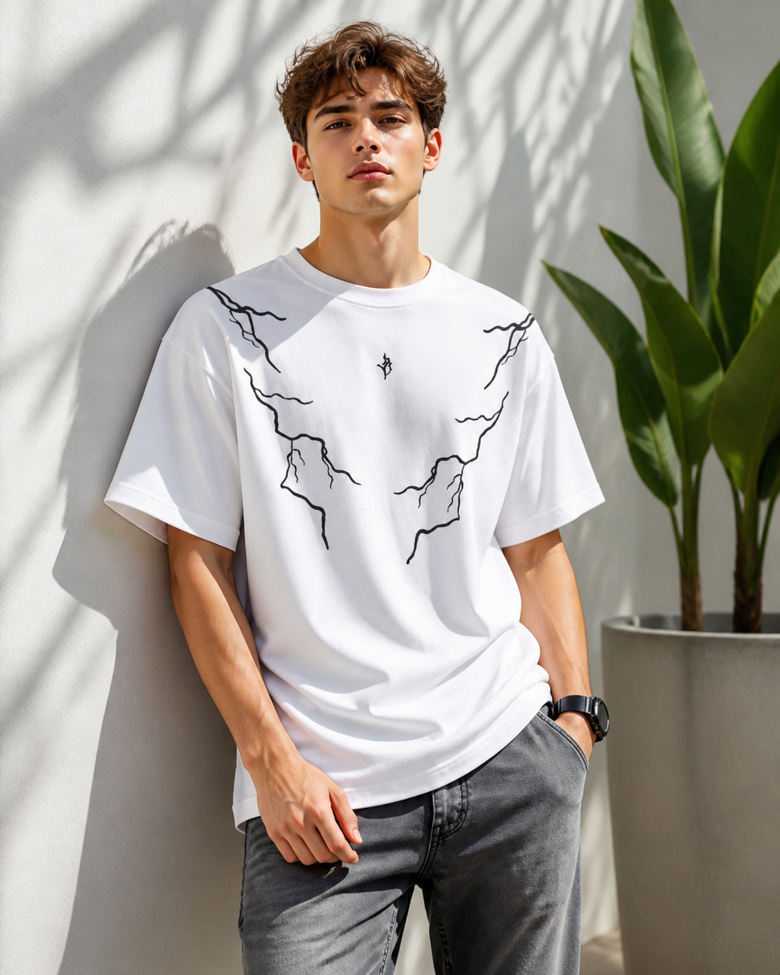 BLACKOUT THUNDER OVERSIZED TEE-SHIRT