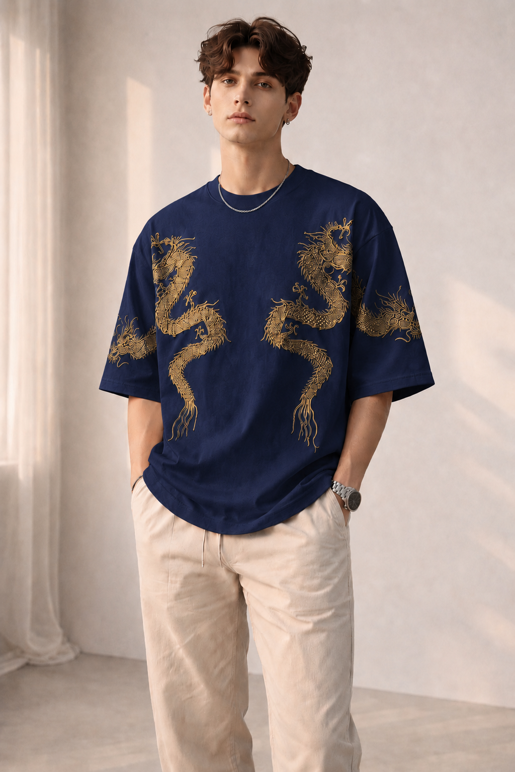 SNAKE GRAPHIC ALL OVER BAGGY FIT TEES
