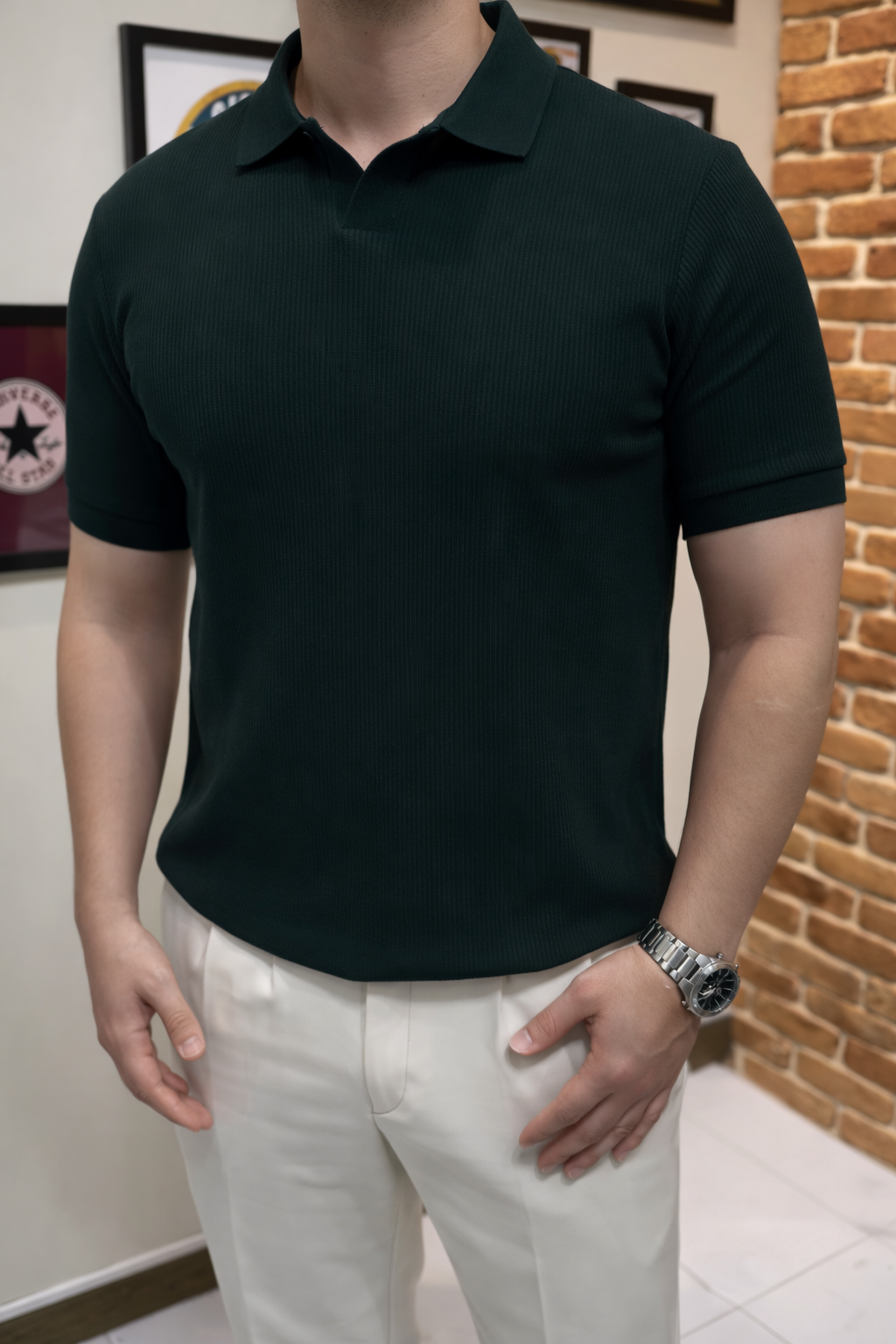 NOBLE KNIT TEXTURED POLO SHIRT