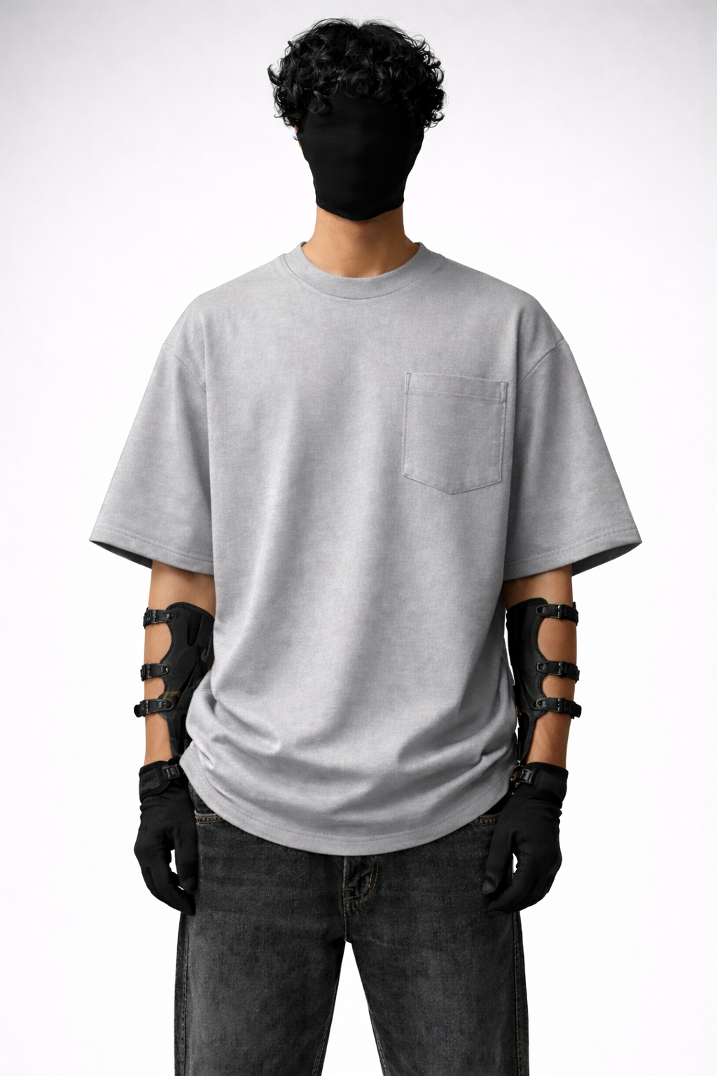 OVER-SIZED BASIC TEE WITH FRONT POCKET STYLE