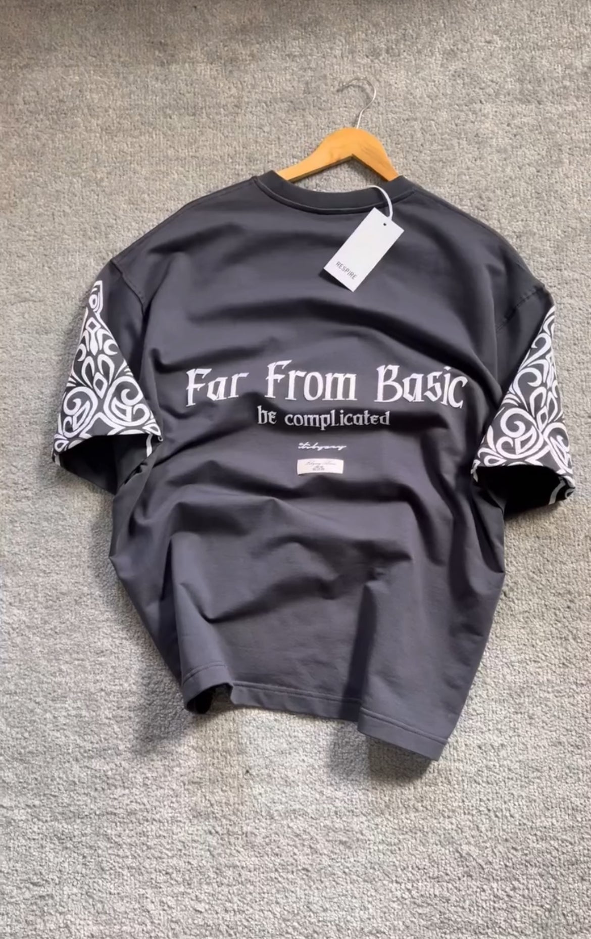 “FAR FROM BASIC “ GRAPHIC OVERSIZED TEES