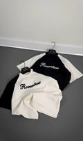 CONTRAST ARM PANEL OVERSIZED TEES