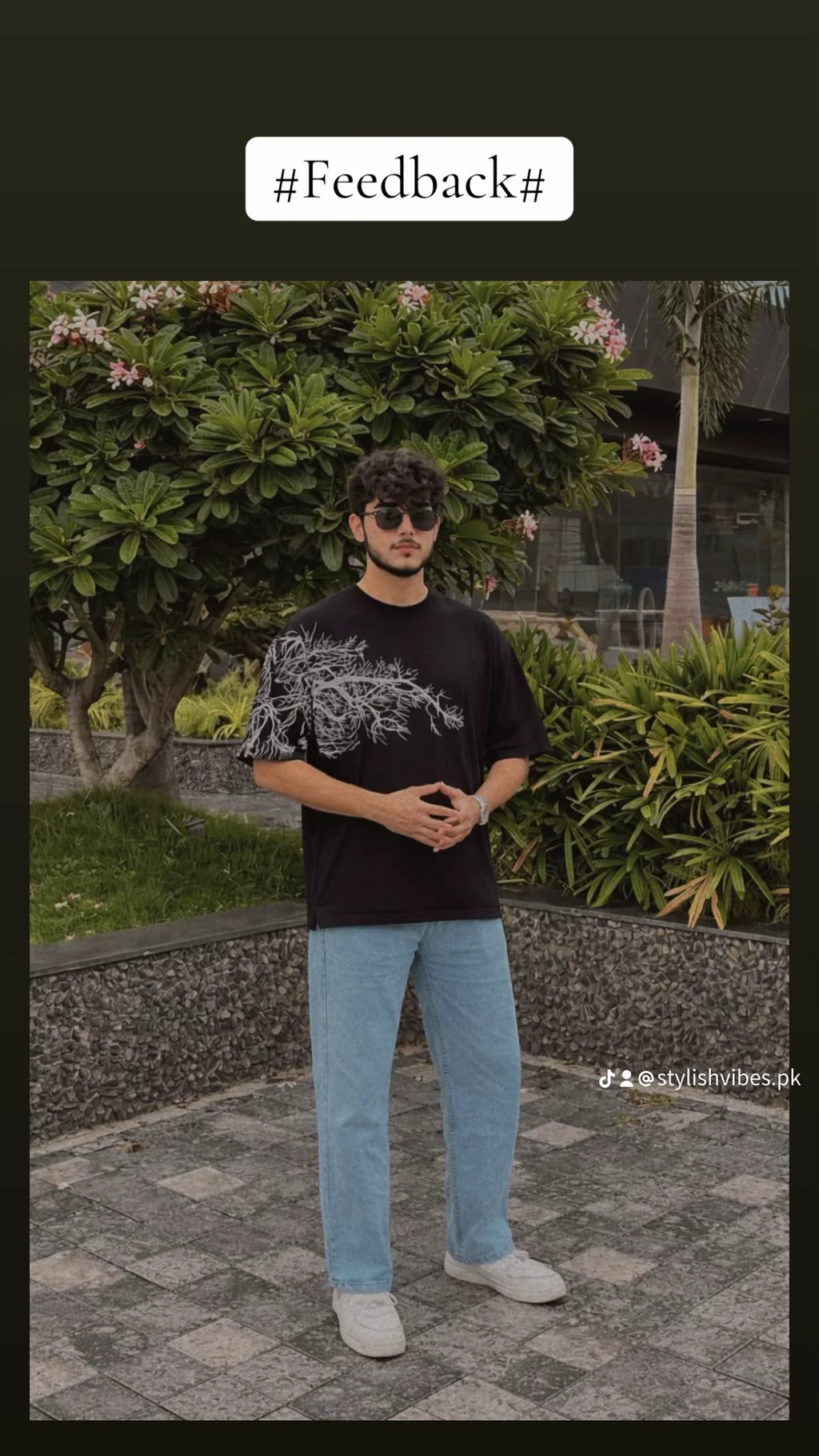 TREE GRAPHIC OVERSIZED BAGGY FIT TEES FOR MENS
