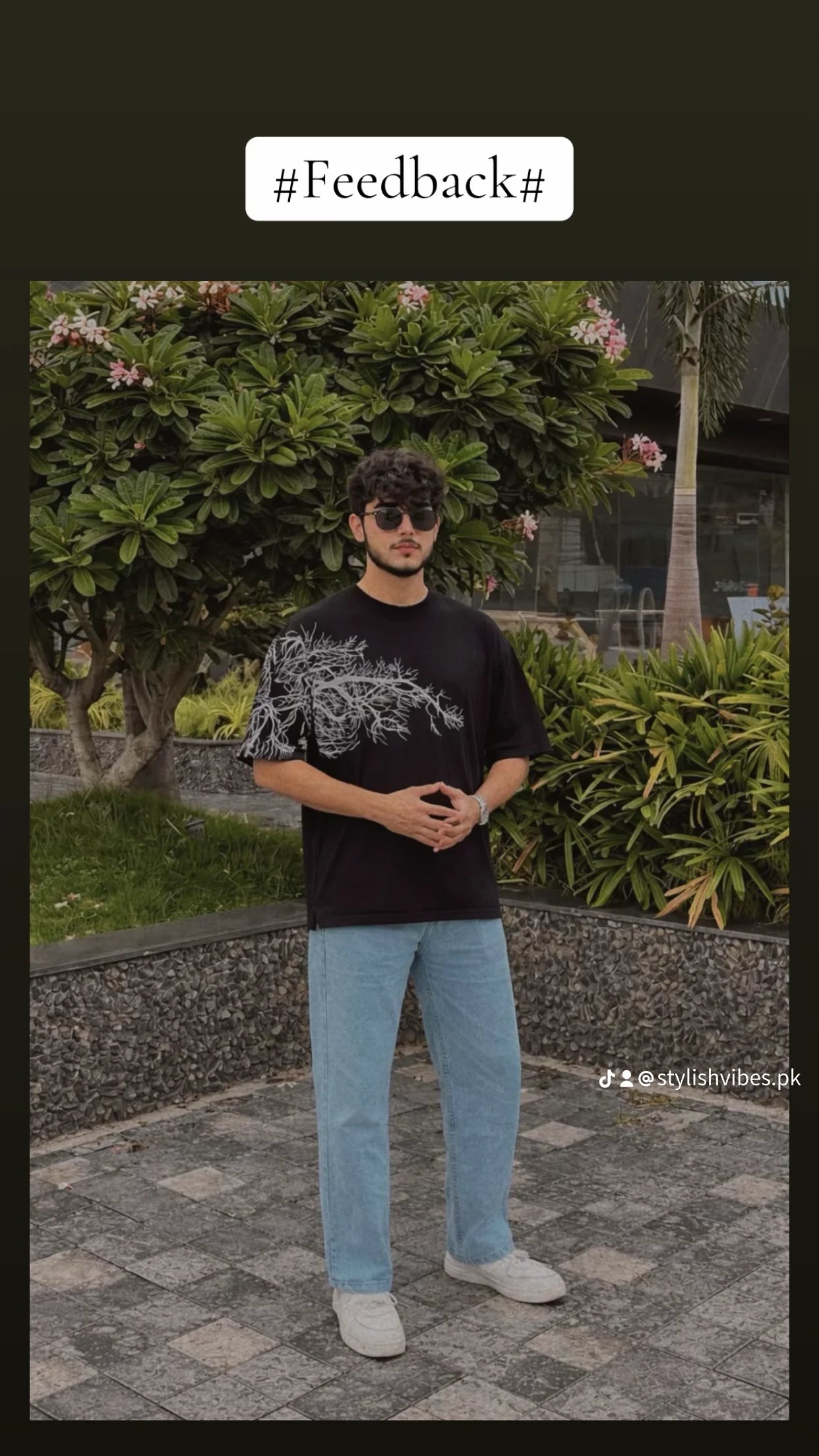 TREE GRAPHIC OVERSIZED BAGGY FIT TEES FOR MENS