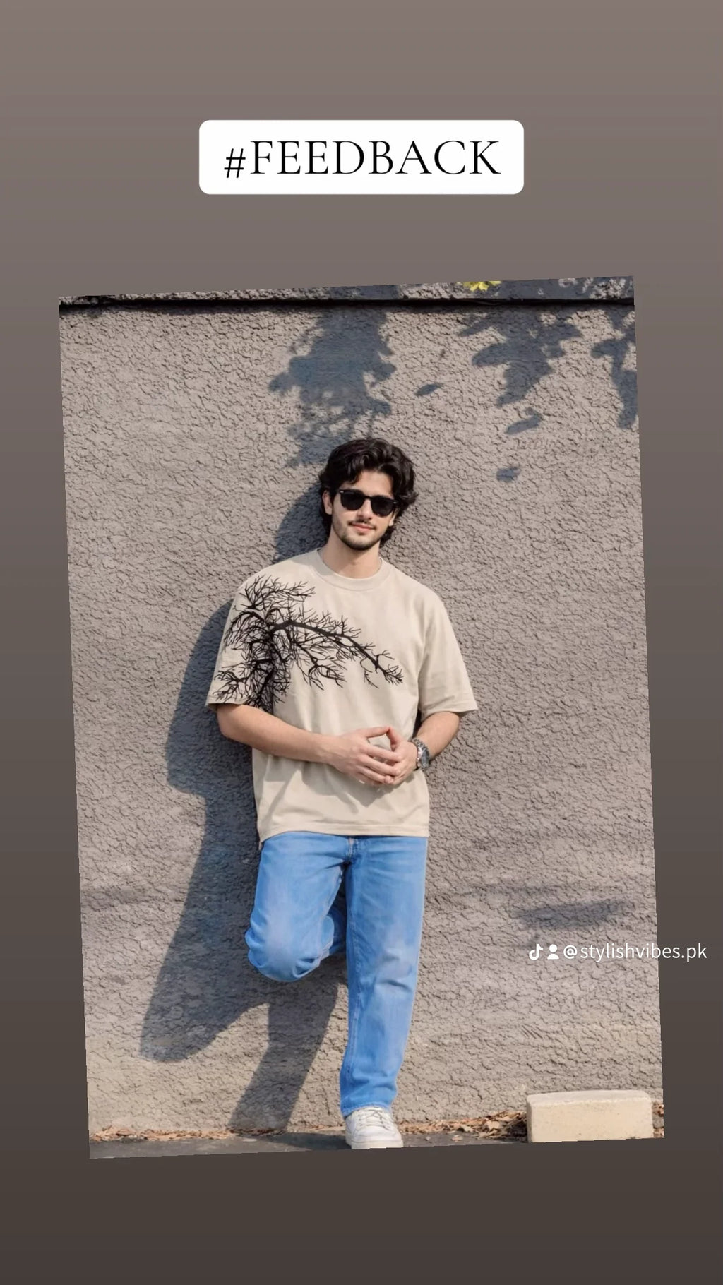 TREE GRAPHIC OVERSIZED BAGGY FIT TEES FOR MENS